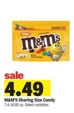 Meijer M&M'S Sharing Size Candy offer