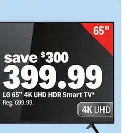 Meijer LG 65 4K UHD HDR Smart TV offer
