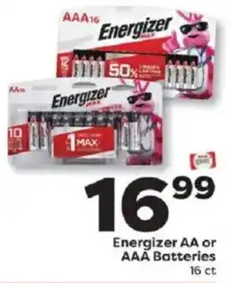 Weis Markets Energizer AA or AAA Batteries offer
