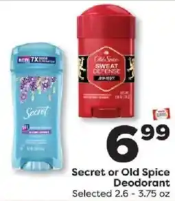 Weis Markets Secret or Old Spice Deodorant offer