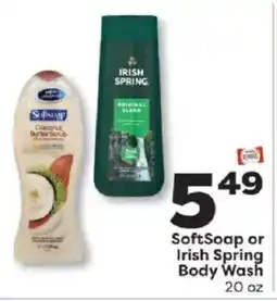 Weis Markets SoftSoap or Irish Spring Body Wash offer