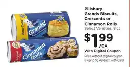 Ralphs Pillsbury Grands Biscuits, Crescents or Cinnamon Rolls offer