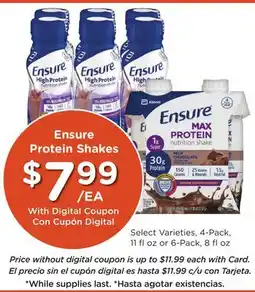 Ralphs Ensure Protein Shakes offer