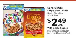 Ralphs General Mills Large Size Cereal offer