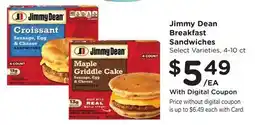 Ralphs Jimmy Dean Breakfast Sandwiches offer