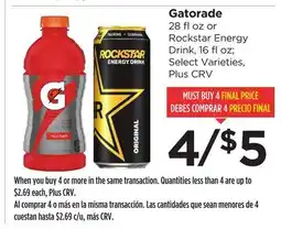 Food 4 Less Gatorade offer