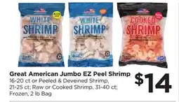 Food 4 Less Great American Jumbo EZ Peel Shrimp offer