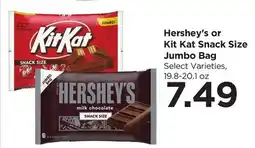 Food 4 Less Hershey's or Kit Kat Snack Size Jumbo Bag offer