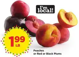 Food 4 Less Peaches or Red or Black Plums offer