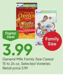 Stater Bros General Mills Family Size Cereal offer