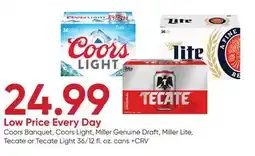 Stater Bros Coors Banquet, Coors Light, Miller Genuine Draft, Miller Lite, Tecate or Tecate Light offer
