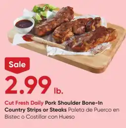 Stater Bros Pork Shoulder Bone-In Country Strips or Steaks offer