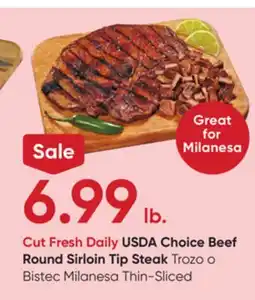 Stater Bros USDA Choice Beef Round Sirloin Tip Steak offer
