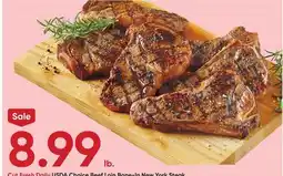 Stater Bros USDA Choice Beef Loin Bone-In New York offer