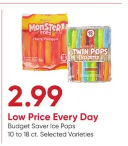 Stater Bros Budget Saver Ice Pops offer