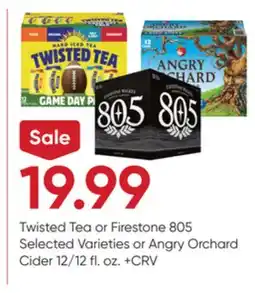 Stater Bros Twisted Tea or Firestone 805 Selected Varieties or Angry Orchard Cider offer