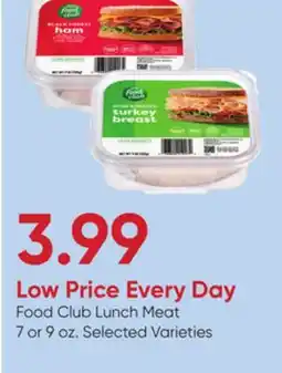 Stater Bros Food Club Lunch Meat offer