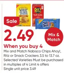 Stater Bros Nabisco Chips Ahoy!, Ritz or Snack Crackers offer