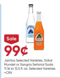Stater Bros Jarritos Selected Varieties, Sidral Mundet or Sangría Señorial Soda offer