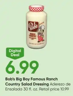 Stater Bros Bob's Big Boy Famous Ranch Country Salad Dressing offer