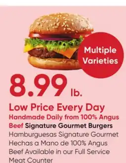 Stater Bros Beef Signature Gourmet Burgers offer