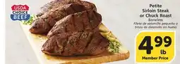 Albertsons Petite Sirloin Steak or Chuck Roast offer