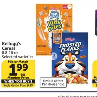 Albertsons Kellogg's Cereal offer