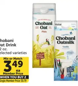 Albertsons Chobani Oat Drink offer