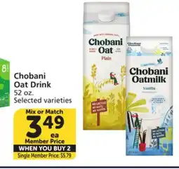 Vons Chobani Oat Drink offer
