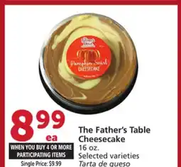 Vons The Father's Table Cheesecake offer