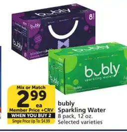 Vons bubly Sparkling Water offer