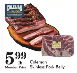 Pavilions Coleman Skinless Pork Belly offer