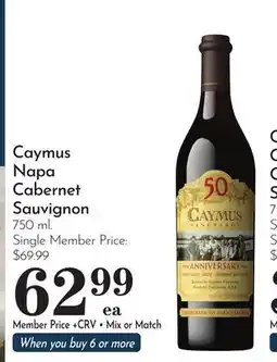 Pavilions Caymus Napa Cabernet Sauvignon offer