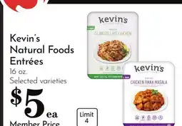Pavilions Kevin's Natural Foods Entrées offer