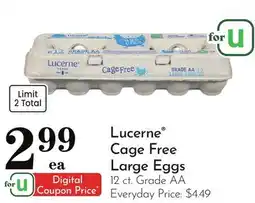 Pavilions Lucerne Cage Free Large Eggs offer