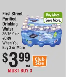 Smart & Final First Street Purified Drinking Water offer