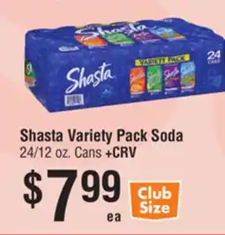 Smart & Final Shasta Variety Pack Soda offer