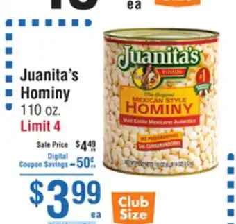 Smart & Final Juanita's Hominy offer