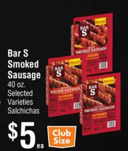 Smart & Final Bar S Smoked Sausage offer