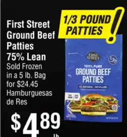 Smart & Final First Street Ground Beef Patties 75% Lean offer