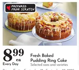 Pavilions Fresh Baked Pudding Ring Cake offer