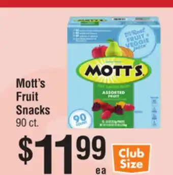 Smart & Final Mott's Fruit Snacks offer