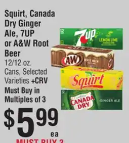 Smart & Final Squirt, Canada Dry Ginger Ale, 7UP or A & W Root Beer offer