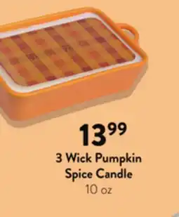 Fresh Thyme 3 Wick Pumpkin Spice Candle offer
