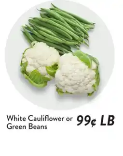 Fresh Thyme White Cauliflower or Green Beans offer