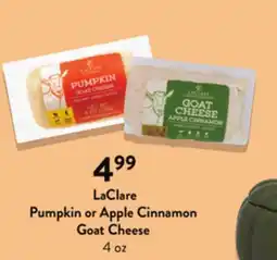 Fresh Thyme LaClare Pumpkin or Apple Cinnamon Goat Cheese offer