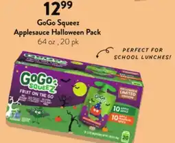 Fresh Thyme GoGo Squeez Applesauce Halloween Pack offer