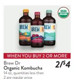 Fresh Thyme Brew Dr Organic Kombucha offer
