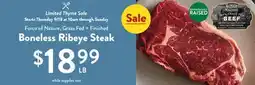 Fresh Thyme Boneless Ribeye Steak offer