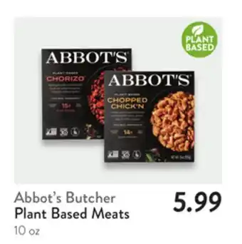 Fresh Thyme Abbot's Butcher Plant Based Meats offer